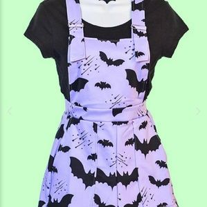 Lilac Bat Short Overalls